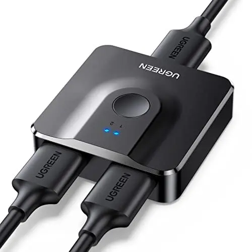 Produktbild: UGREEN HDMI 2.0 Switch 4K@60Hz Bidirektional HDMI Switch Splitter 1 in 2 out/2 in 1 out HDMI Switch für PS5, PS4, Xbox,TV Box, TV Stick, Switch, Monitor, PC usw (Schwarz)