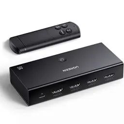 Produktbild: UGREEN HDMI 2.0 Switch 4K@60Hz HDMI Splitter 3 in 1 Out HDMI Switch mit Fernbedienung Kompatibel mit PS5/4, Xbox, Apple TV, Blu-Ray, TV, Monitor