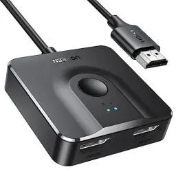 Produktbild: UGREEN HDMI Switch 4K 60Hz HDMI Splitter 2 in 1 Out oder 1 in 2 Out HDMI Verteiler Bidirektional HDCP 2.2 3D HDR CEC für PS5/4, Xbox, TV Stick, TV Box, TV, PC, Monitor, Projektor usw.