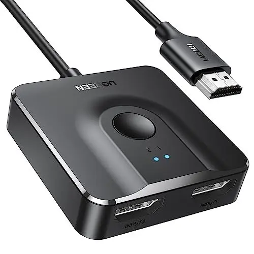 Produktbild: UGREEN HDMI Switch 4K 60Hz HDMI Splitter 2 in 1 Out oder 1 in 2 Out Verteiler Bidirektional HDCP 2.2 3D HDR CEC für PS5/4, Xbox, TV, PC, Monitor, Projektor usw.