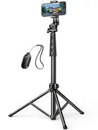 Produktbild: UGREEN Handy Stativ 170cm Stabil und Tragbar Handy Ständer mit Bluetooth Fernbedienung, Smartphone Stative kompatibel mit iPhone 16 15 14 Pro Max,14 Pro,14, Galaxy S23 Ultra, S23+,S23, Huawei, GoPro