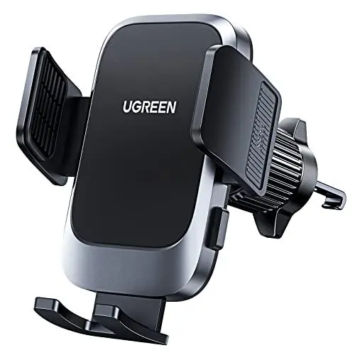 Produktbild: UGREEN Handyhalterung Auto 360° Drehbar Handyhalter Auto Lüftung mit Metallischer Hakenclip EIN-Knopf-Release Kfz Handyhalterung kompatibel mit iPhone 16 15 14 Pro Max Galaxy S23 Ultra S23+ usw.