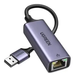 Produktbild: UGREEN LAN Adapter 3.0 1000 Mbps Ethernet Adapter USB auf RJ45 Gigabit Netzwerkadapter auf USB Aluminium kompatibel mit Switch,Mi Box,Laptop unter Win 11/10/ 8.1/8, Mac OS, Linux（Grau）