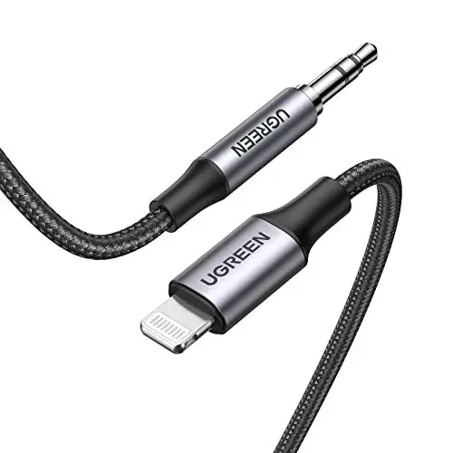 Produktbild: UGREEN Lightning Klinke Kabel 3,5 mm Kopfhörer Lightning Kabel Aux auf Lightning Adapter kompatibel mit iPhone 14 14 Pro 13 13 Pro 13 Pro Max 13 Mini 12 12 Pro 11 11 Pro X XS iPhone 7 usw. (2M)