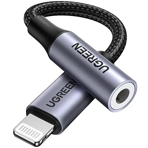 Produktbild: UGREEN Lightning zu Klinke Adapter 3,5 mm Kopfhörer Lightning Aux Adapter Lightning auf Aux Adapter kompatibel mit iPhone 14 14 Pro 13 13 Pro 12 12 Pro 12 Pro Max 12 Mini 11 11 Pro X usw.(Grau)