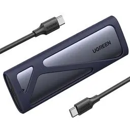 Produktbild: UGREEN M.2 Gehäuse NVMe USB 3.1 Gen2 10 Gbps NVMe SSD Gehäuse Adapter mit USB CC Kabel für M2 NVMe PCIe M Key und B+M Key Unterstützt UASP Ruhemodus