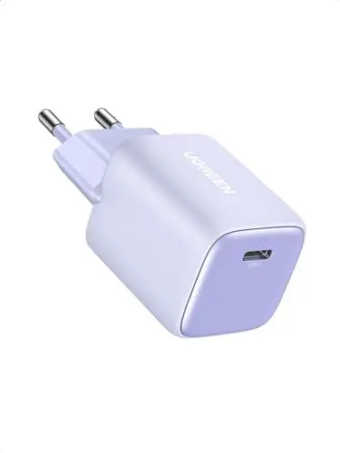 Produktbild: UGREEN Nexode 30W USB C Ladegerät USB C Netzteil GaN II Tech Schnellladegerät kompatibel mit iPhone 15 Pro Max, 15 Plus, 15, 14 Pro, 13, Galaxy S24 Ultra, S23, iPad, Tab A8, Pixel, HomePod (Violett)