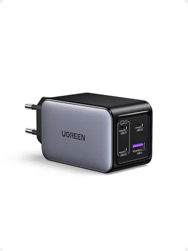 Produktbild: UGREEN Nexode 65W USB C Ladegerät 4-Port GaN Netzteil Mehrfach Schnellladegerät PD Charger unterstützt PPS 45W kompatibel mit MacBook Pro/Air, HP Laptop, iPad Pro, iPhone 16, 16 Pro, Galaxy S24
