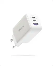 Produktbild: UGREEN Nexode USB C Ladegerät 65W USB C Netzteil 3-Port GaN PD Charger PPS kompatibel mit MacBook Pro/Air, iPhone 16 Pro Max, 16, iPhone 15, iPad Pro, Galaxy S24, S23, Steam Deck.(Weiß)