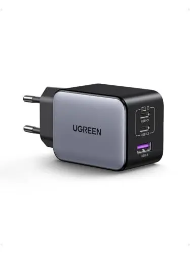 Produktbild: UGREEN Nexode X 65W USB-C Ladegerät Mini PD Netzteil 3-Port GaN Charger Kompaktes Schnellladegerät PPS 45W Kompatibel Mit MacBook Air M2, iPhone 16 Pro Max, Galaxy S24 Ultra, Vision Pro