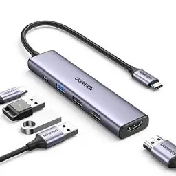 Produktbild: UGREEN Revodok USB C Hub PD100W, 4K HDMI, 3*USB A Datenports USB C Dock USB C Adapter Multiportadapter kompatibel mit iPhone 16, Galaxy S24, Surface, MacBook Pro/Air, iPad Pro/Air, Steam Deck usw.