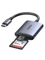 Produktbild: UGREEN USB C 170MB/S Kartenleser SD Micro SD Card Reader Typ C Kartenlesegerät USB C Card Reader kompatibel mit iPhone 16 Serien, Galaxy S24/S24 Ultra,iPad Pro/iPad Air,MacBook Pro/MacBook Air usw.