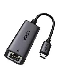 Produktbild: UGREEN USB C LAN Adapter Gigabit Ethernet Adapter Netzwerkadapter kompatibel mit iPhone 16, Galaxy S24 Ultra/S23, Mac Air/Pro, iPad Pro/Air, Mac mini M4,Surface Pro 9, Steam Deck, Switch usw.（Schwarz）