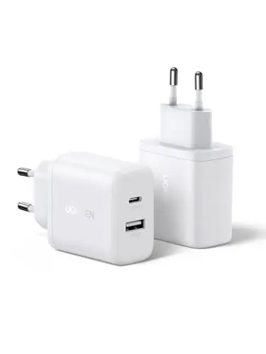 Produktbild: UGREEN USB C Ladegerät 2-Pack iPhone Schnellladegerät 2 Ports Netzteil PD 20W USB-C Adapter GaN USB Stecker für iPhone 16, 16 Pro, 16 Pro Max, 15, 15 Pro, 14, 13, 12, iPad, Galaxy S24, S23, Pixel 9