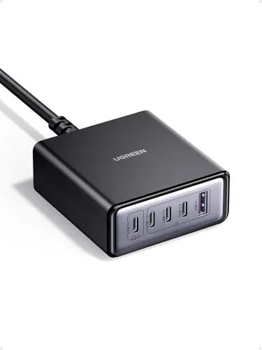 Produktbild: UGREEN USB C Ladegerät 65W GaN Netzteil 5-Port Desktop Ladestation 45W PPS Schnellladegerät Mehrfach kompatibel mit iPhone 16-8 Serien, Galaxy S25, S24, A15, Pixel 9, iPads, MacBook Air
