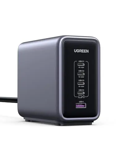 Produktbild: UGREEN USB C Ladegerät, Nexode 300W Charger PD 3.1 GaN Netzteil 5 Ports PPS kompatibel mit MacBook Pro 2021 16