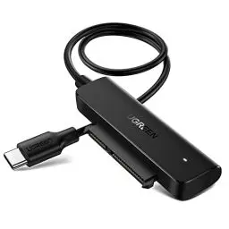 Produktbild: UGREEN USB C SATA Adapter für 2,5 Zoll SSD und HDD Festplatten Adapter USB 3.1 auf SATA III Typ C SATA Kabel Thunderbolt 3 kompatibel UASP Unterstützung für MacBook Pro, MacBook Air, Mac Mini usw