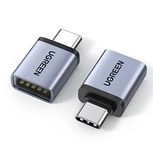 Produktbild: UGREEN Adapter USB C auf USB (2 Stück) 10Gbps USB C Adapter auf USB 3.2 Buchse Handy OTG Adapter Thunderbolt 4/3 auf USB kompatibel mit iPhone16 15 Serie MacBook Pro M4 Mac Mini Galaxy S24 usw. (Grau)