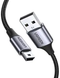 Produktbild: UGREEN USB Mini-B Kabel Ladekabel USB A Stecker auf Mini USB Stecker Nylon kompatibel mit PS3 Game Controller, Externe Festplatte, Dashcam, Mikrofon, usw. (2m)
