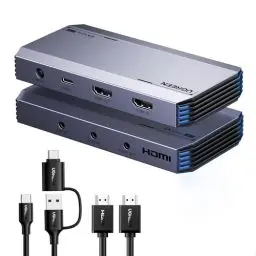 Produktbild: UGREEN Video Capture Card, HDMI Capture Card, USB 3.0 Capture Card 4K HDMI Loop-Out, 4K60Hz / 2K144Hz Videospiel-Capture für Streaming Übertragun, funktioniert mit PS5/Switch/Kamera/PC/OBS