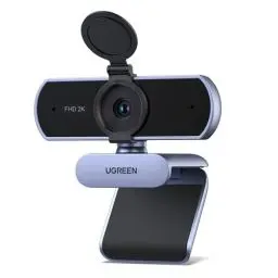 Produktbild: UGREEN Webcam 2K, Webcam mit Mikrofo, Webcam für PC, 80°Sichtfeld, Webcam mit Privacy Cover, Autofokus, Automatische Lichtkorrektur, Stereo-Sound, Plug & Play, PC Kamera für Windows/MacOS/Zoom/Skype