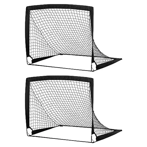 Produktbild: UHATa Tragbare Fußballtore Verwendung für Außen Jugend Fußball Praxis Faltbar mit Tragetasche 4x3ft Hinterhof Trainingstor Fußballnetz- (Set 2)