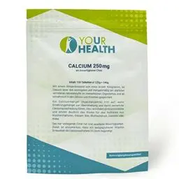 Produktbild: uHealth CALCIUM 250 mg, 120 Tabletten als bioverfügbares Citrat, vegan und frei von jeglichen Farb- oder Konservierungsstoffen