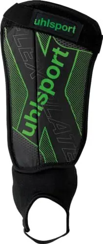 Produktbild: UHLSPORT Unisex – Erwachsene Flex Plate Schienbeinschoner, Schwarz/Fluo Grün/Silber, L