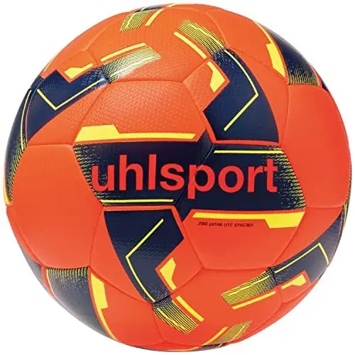 Produktbild: uhlsport 290 Ultra LITE Synergy, Junior Kinder Fußball Spiel- und Trainingsball, für Kinder bis zu 10 Jahren, Fußball Kinder, 5, Fluo Orange/Marine/Fluo G
