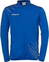 Produktbild: uhlsport Score 26 Classic Jacke Herren Sport Fußball Trainingsjacke Sweatshirt Jacke Sweatjacke - elastischer Ausgehanzug mit Reißverschluss-Taschen, azurblau/weiß, L