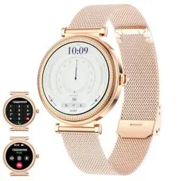 Produktbild: UHOOFIT Smartwatch Damen mit Telefonfunktion 1,27'' HD-Display Fitness-Smartwatch für Frauen 100 Mehrere Trainingsmodi, Gesundheitsüberwachung, Sprachassistenten für Android IOS(Gold)