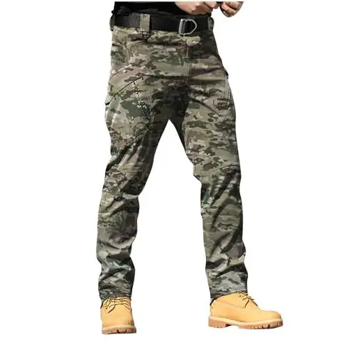 Produktbild: UHouse Arbeitshosen Männer Taktische Hose Herren Tarnhose Regular Fit Hosen Leichte Cargohose Tactical Herrenhose Camouflage Freizeithose Sommerhose Bequeme Pants Deals of The Day Mehrfarbig M