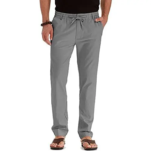 Produktbild: UHouse Hosen Herren Freizeit Chino Hose Business Slim Fit Freizeithose Business Baumwolle Herrenhosen Mode Golfhose Bequeme Stoffhose Lässig Anzughose Leichte Sommerhose Grau 3XL