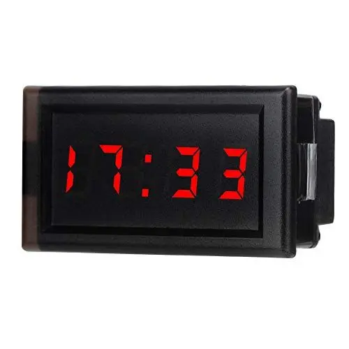 Produktbild: Uhr 12V,Uhr Auto,Uhr Für Auto Mit Beleuchtung,Auto-Uhren In Blau,Autouhr Digitaluhr Für Autouhren ports Line Gleichrichter (Rot)