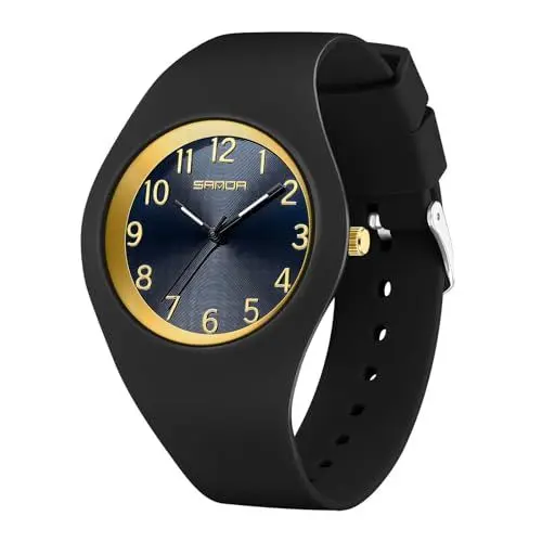 Produktbild: Uhr Damen Armbanduhr Damenarmbanduhr Jelly Süßigkeiten Farbe Buntfarbig Damenuhr mit Silikonarmband Wasserdicht Frauen Uhren Analog Quarz Sportuhr für Mädchen Kinderuhr Junge Uhren Kids Watch