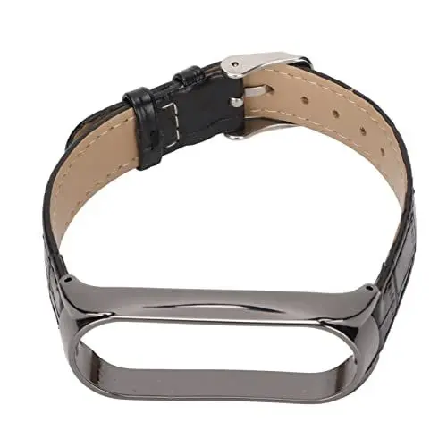 Produktbild: Uhrenarmbänder aus Leder mit Schnellverschluss, Lederarmband mit Vertragsdesign und Schnalle für Xiaomi Mi Band 5