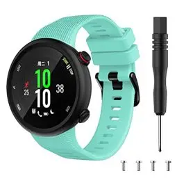 Produktbild: Uhrenarmband für Damen und Herren, kompatibel mit Garmin Forerunner 45/Forerunner 45S/Swim 2, verstellbar, aus weichem und robustem Silikon, große Auswahl an Farben, Muster 6, Klassisch