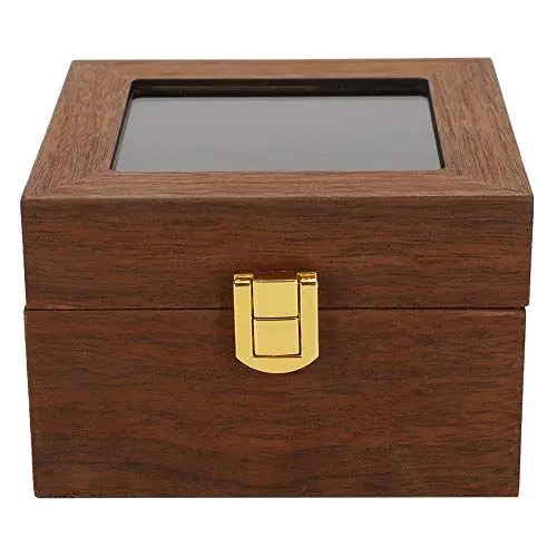 Produktbild: Uhrenbox für 2 Uhren, Klassisches Holz Uhrengehäuse, Uhrenkasten mit Glasdeckel, Herausnehmbare Uhrenkissen, Uhrenkoffer Uhrenkoffer Uhren-Aufbewahrung für Männer
