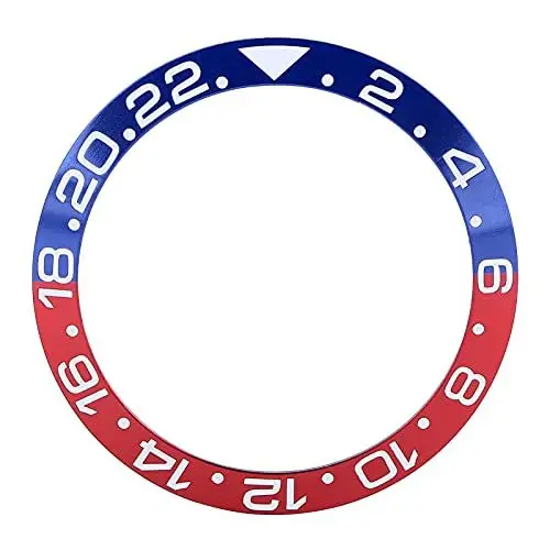 Produktbild: Uhreneinsatzschlaufe, Aluminium Uhrenlünetteneinsatz Armbanduhrenlünetteneinsatz Ring Ersatzteile Zubehör, Uhrenschrift Lünetteneinsatz Passend für Seiko Datumsanzeige Keramikarmband Ersatzteile
