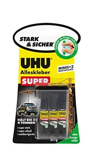 Produktbild: UHU Alleskleber SUPER, Tuben 3x1g