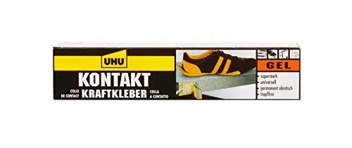 Produktbild: UHU Kontakt Kraftkleber Gel, Super starker, gelförmiger, universeller Kontaktkleber, Tube, 120 g