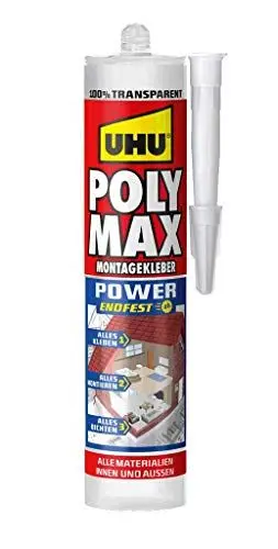 Produktbild: UHU POLY MAX POWER Montagekleber transparent, Kartusche 300g