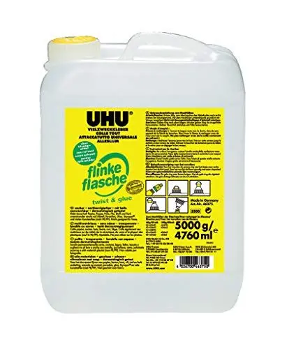 Produktbild: UHU Vielzweckkleber Flinke Flasche ReNATURE, Praktischer Nachfüllkanister für den bewährten Klassiker, 5 kg
