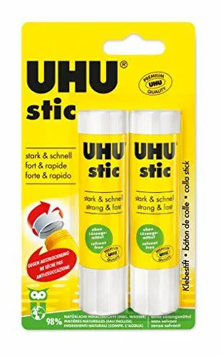 Produktbild: UHU 52190, 2 Klebestifte, Weiß, 21 g