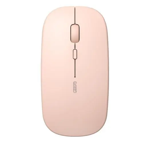 Produktbild: Uineer Bluetooth-Maus, wiederaufladbare, leise kabellose Maus (BT5.2&3.0), kabellose Maus für Laptop, Computer, MacBook, Windows, Mac OS (Pink)