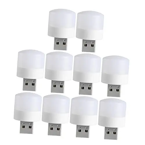 Produktbild: UKCOCO Mini-usb-nachtlichter für Jungen und Mädchen 10er-pack Sanftes Nachtlicht für Kinder Schlafzimmer Flur Küche Wohnheim