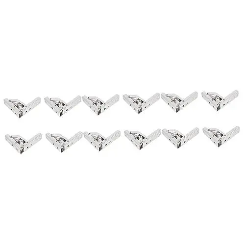 Produktbild: UKCOCO 12 Stk Scharnier Auto-Dekor Schmuck Aschenbecher flache Tür verschiebbare Glasrollen ersatzteile für gartenmöbel möbelbeschläge einfach Türangel Blatt kaltgewalzte Stahlplatte