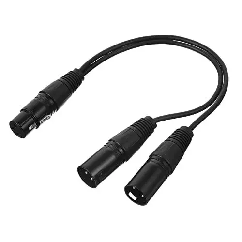 Produktbild: UKCOCO 1 2 Audio-Adapterkabel audio verteiler audio splitter Audio-Patchkabel Audio Anschlusskabel lautsprecher elektrisch Mikrofon männlicher Kopf Musikinstrument Audioleitung Stahldraht