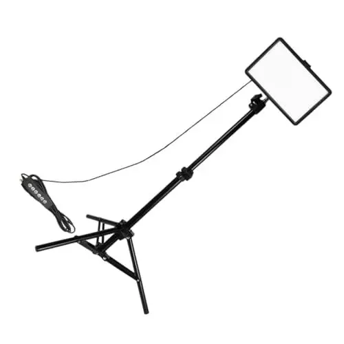 Produktbild: UKCOCO 1 Satz Fotografie füllen Licht -Streaming-Licht Videolicht Fotografie Beleuchtung Verstellbares Stativ Fotolampe Tragbares Selfie-Licht einstellbares Kameralicht PVC Black