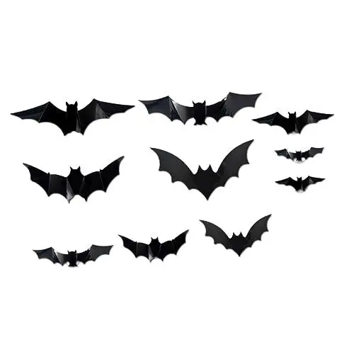 Produktbild: UKCOCO Fledermaus Wandaufkleber Aufkleber Halloween Licht Wandkunst Realistisch